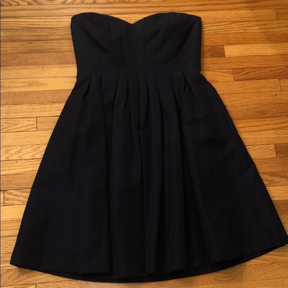 J. Crew Navy Strapless Dress